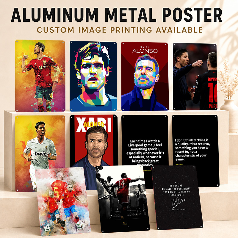 Home Gym Yes Or No - Teksturowane plakaty Xabi Alonso, spersonalizowane aluminiowe