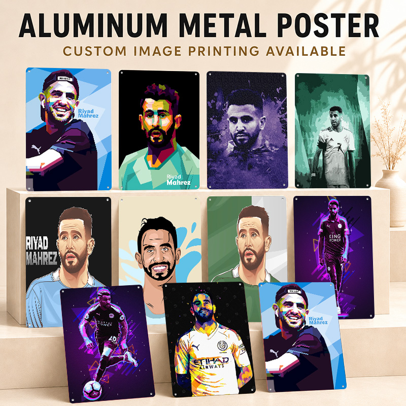 Home Gym Yes Or No - Riyad Mahrez Drukowane Plakaty Personalizowany Metalowy